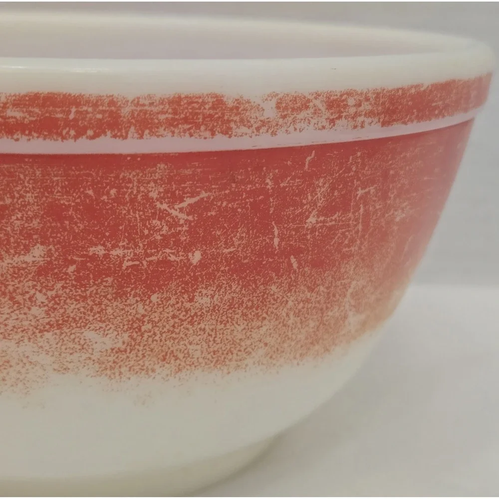 Pyrex Red #402 Vintage 1.5 Qt Mixing Nesting Bowl Rare B-13 Ovenware USA See Pic